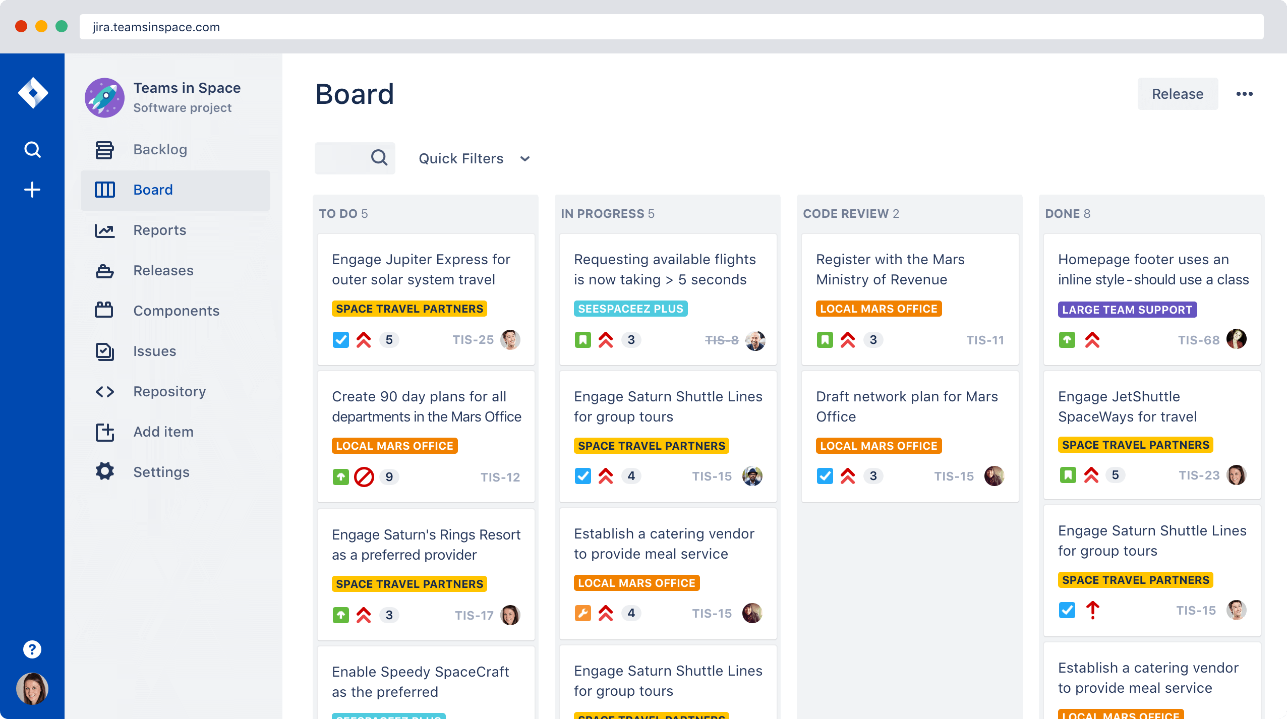 Atlassian JIra Software screenshot